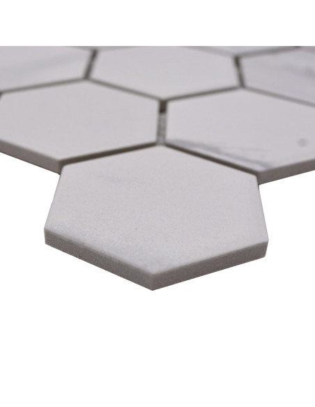 Carrara Hexagon Klinker Mosaik | Ekosten.se