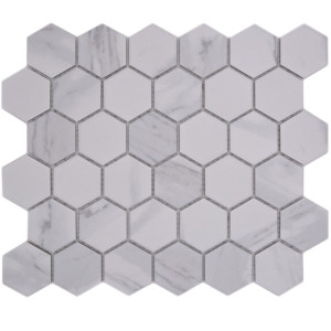 Carrara Hexagon Klinker Mosaik | Ekosten.se