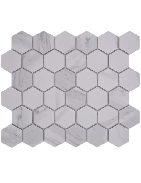 Carrara Hexagon Klinker Mosaik | Ekosten.se