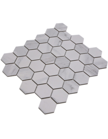 Carrara Hexagon Klinker Mosaik | Ekosten.se