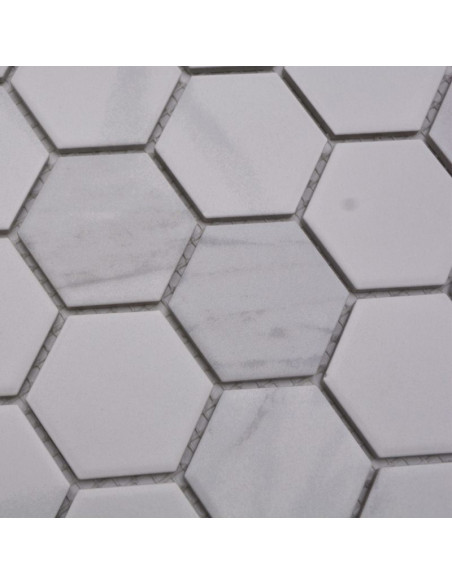 Carrara Hexagon Klinker Mosaik | Ekosten.se