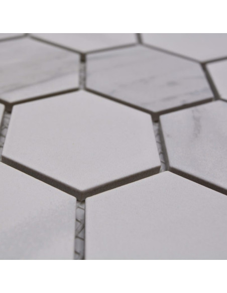 Carrara Hexagon Klinker Mosaik | Ekosten.se