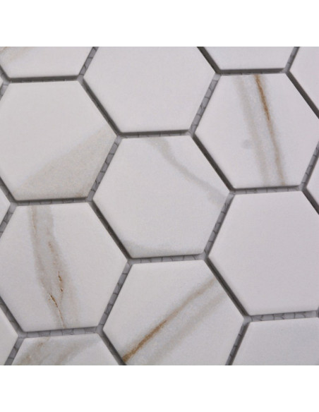 Calacatta Hexagon Klinker Mosaik | Ekosten.se