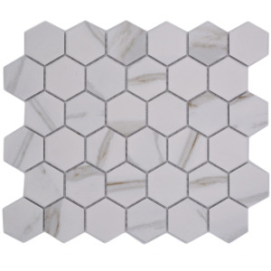 Calacatta Hexagon Klinker Mosaik | Ekosten.se