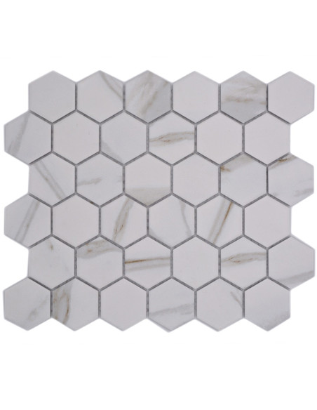 Calacatta Hexagon Klinker Mosaik | Ekosten.se