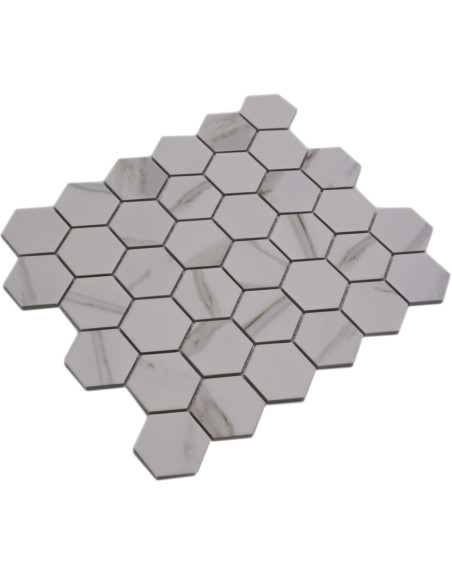 Calacatta Hexagon Klinker Mosaik | Ekosten.se