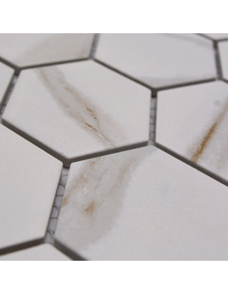 Calacatta Hexagon Klinker Mosaik | Ekosten.se