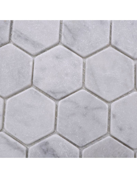 Carrara Marmor Hexagon Mosaik | Ekosten.se