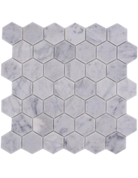 Carrara Marmor Hexagon Mosaik | Ekosten.se
