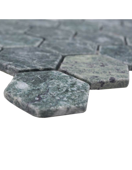 Hexagon Marmor Mosaik Grön | Ekosten.se