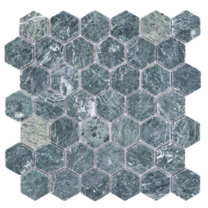 Hexagon Marmor Mosaik Grön | Ekosten.se