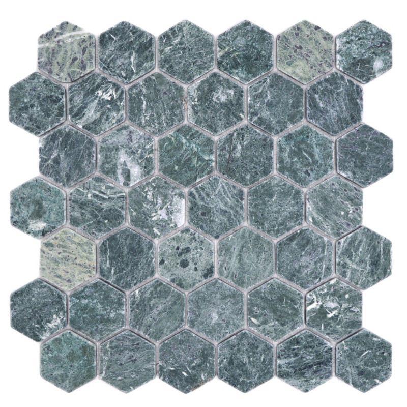Hexagon Marmor Mosaik Grön | Ekosten.se