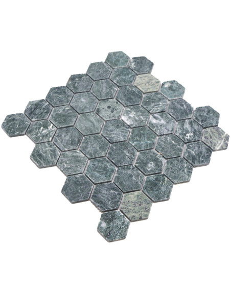 Hexagon Marmor Mosaik Grön | Ekosten.se
