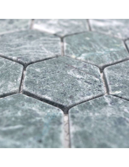 Hexagon Marmor Mosaik Grön | Ekosten.se