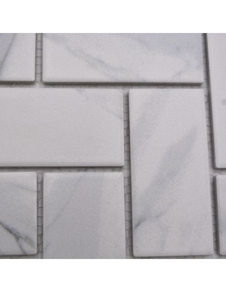 Carrara Fiskben Klinker Mosaik | Ekosten.se
