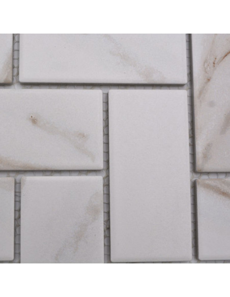 Calacatta Fiskben Klinker Mosaik | Ekosten.se