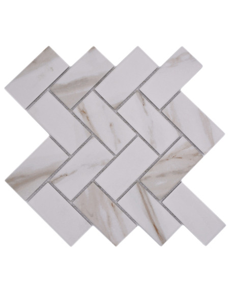 Calacatta Fiskben Klinker Mosaik | Ekosten.se