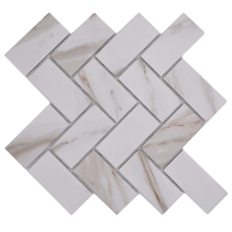 Calacatta Fiskben Klinker Mosaik | Ekosten.se