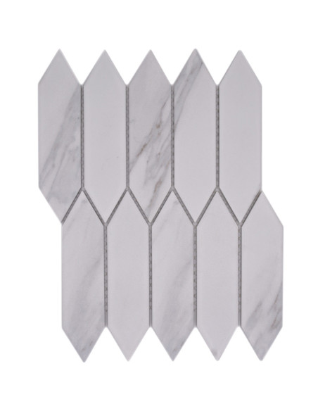 Carrara Long Hexagon Klinkermosaik | Ekosten.se