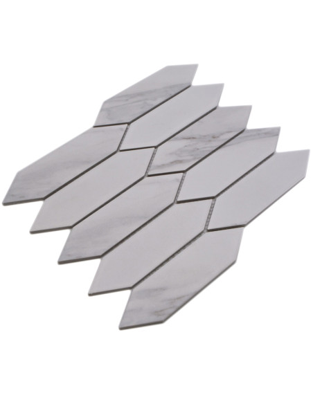 Carrara Long Hexagon Klinkermosaik | Ekosten