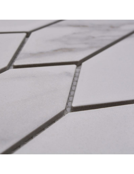 Carrara Long Hexagon Klinkermosaik | Ekosten