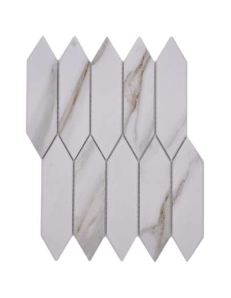Calacatta Long Hexagon Klinkermosaik | Ekosten.se