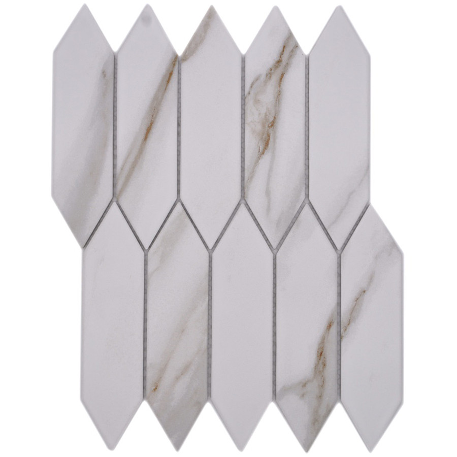 Calacatta Long Hexagon Klinkermosaik | Ekosten.se