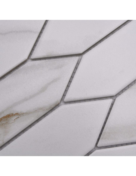 Calacatta Long Hexagon Klinkermosaik | Ekosten.se