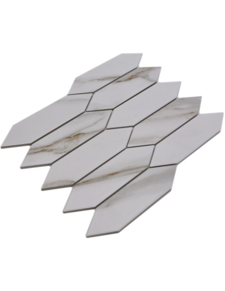 Calacatta Long Hexagon Klinkermosaik | Ekosten.se