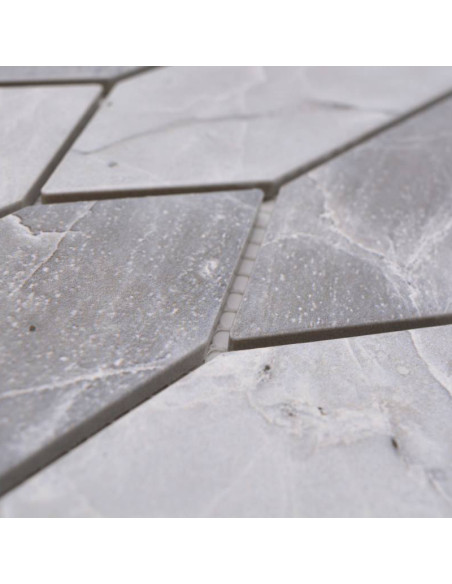 Ljusgrå Marmor Long Hexagon Klinkermosaik | Ekosten.se