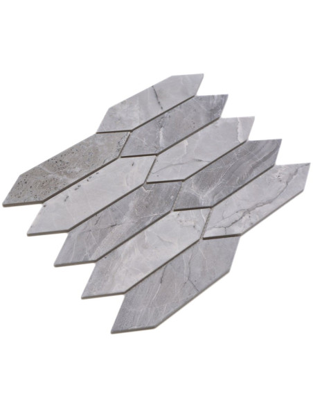 Ljusgrå Marmor Long Hexagon Klinkermosaik | Ekosten.se