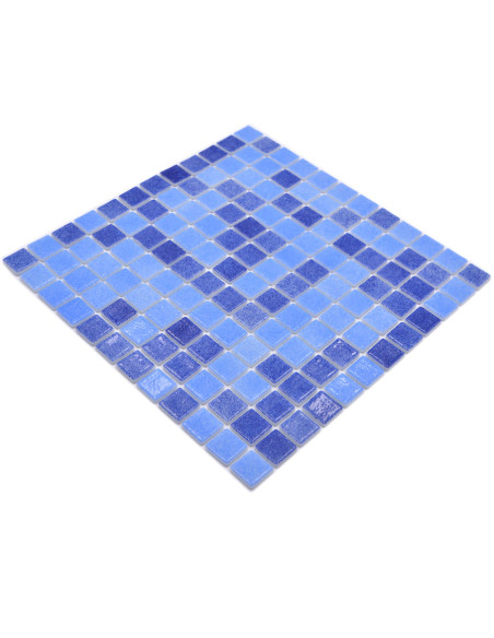 Glasmosaik Eco Blå Mix Blank | Ekosten.se