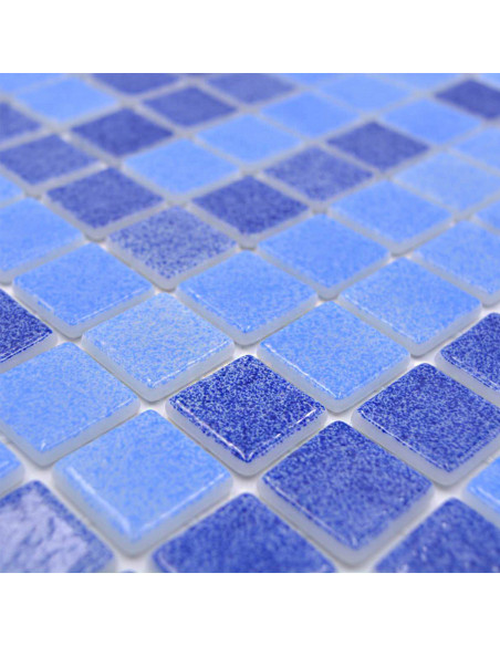 Glasmosaik Eco Blå Mix Blank | Ekosten.se