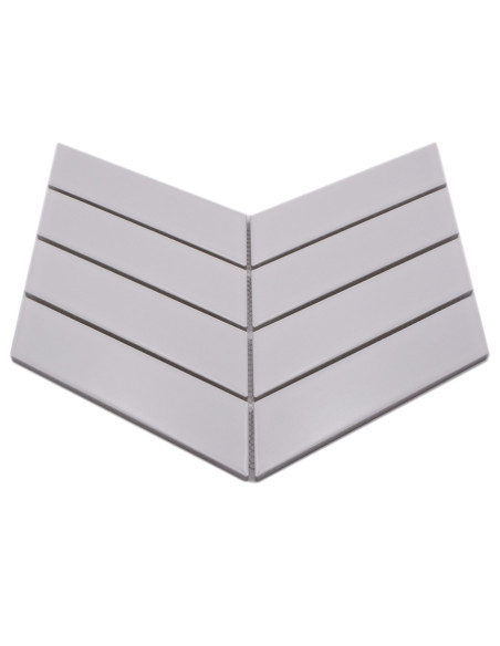 Fiskben Klinker Chevron Vit Matt | Ekosten.se