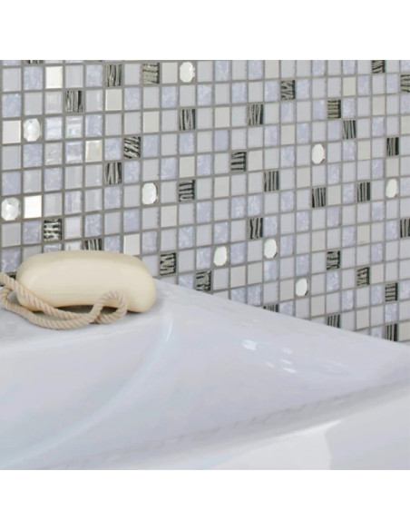 Silver Självhäftande Kristall Mosaik | Ekosten.se
