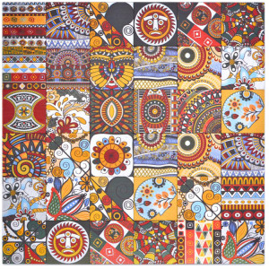 Retro Självhäftande Mosaik Tribe | Ekosten.se