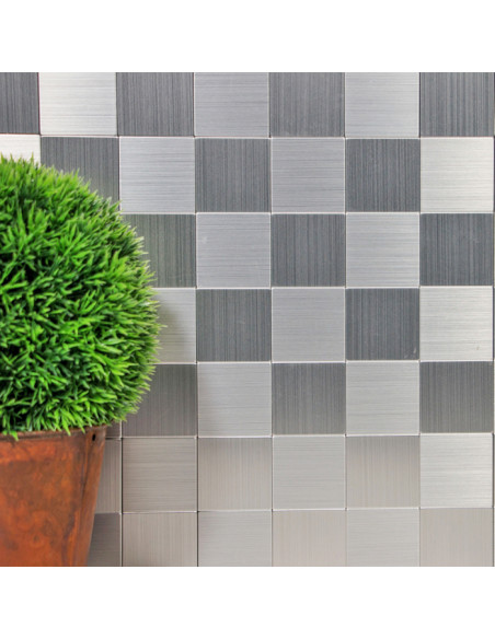 Självhäftande Mosaik Metall Silver | Ekosten.se