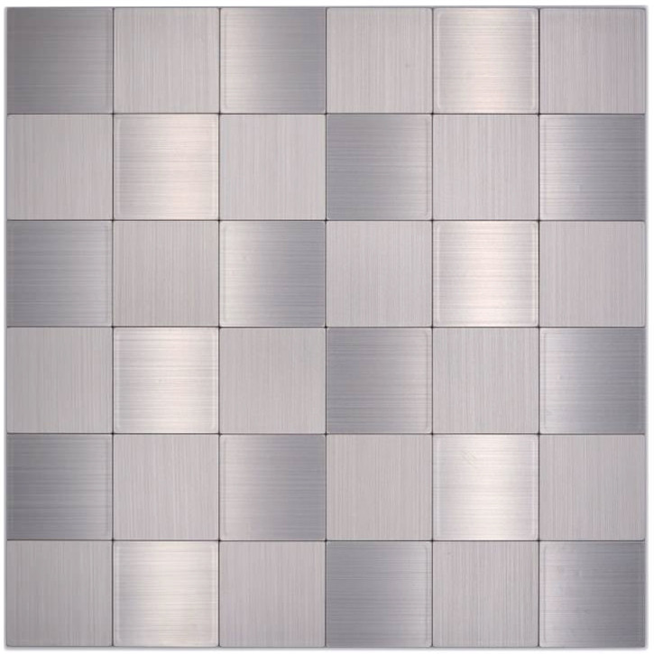 Självhäftande Mosaik Metall Silver | Ekosten.se