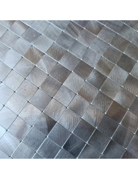 Silver Självhäftande Metallmosaik Borstad | Ekosten.se