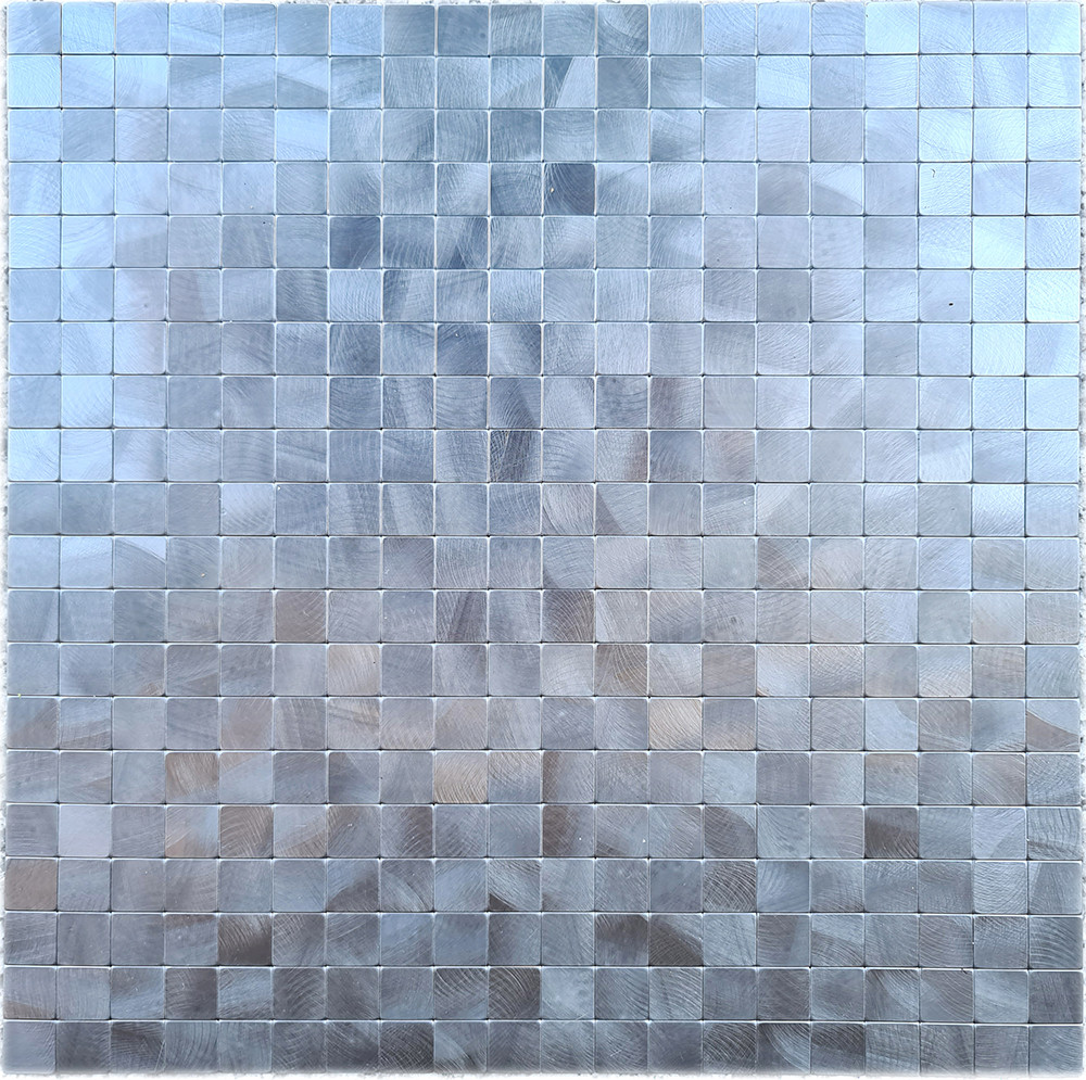 Silver Självhäftande Metallmosaik Borstad | Ekosten.se