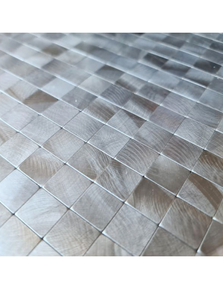 Silver Självhäftande Metallmosaik Borstad | Ekosten.se