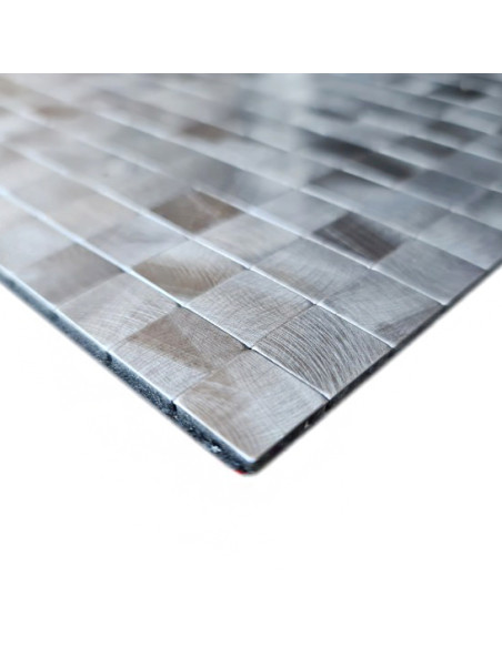 Silver Självhäftande Metallmosaik Borstad | Ekosten.se