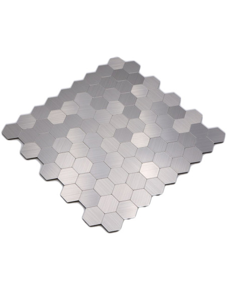 Självhäftande Silver Hexagon Mosaik | Ekosten.se