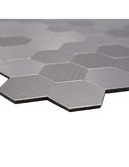 Självhäftande Silver Hexagon Mosaik | Ekosten.se