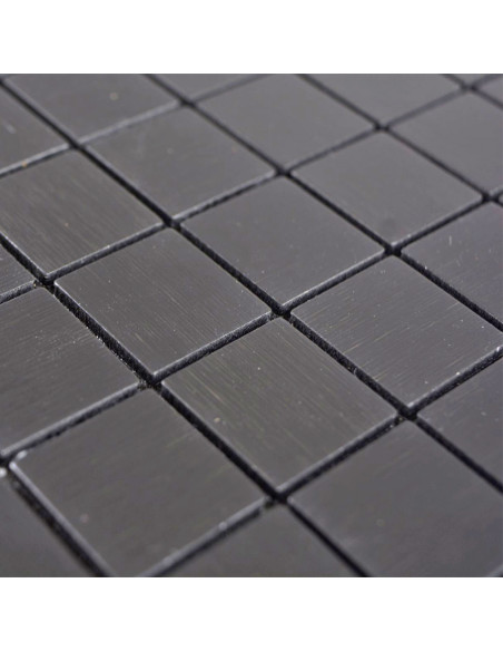 Svart Självhäftande Metall Mosaik Silk | Ekosten.se