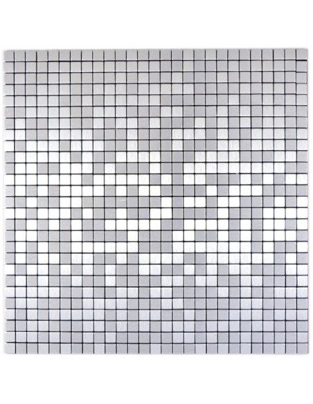 Självhäftande Metall Mosaik Silver Silk | Ekosten.se
