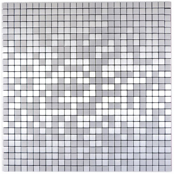 Självhäftande Metall Mosaik Silver Silk | Ekosten.se