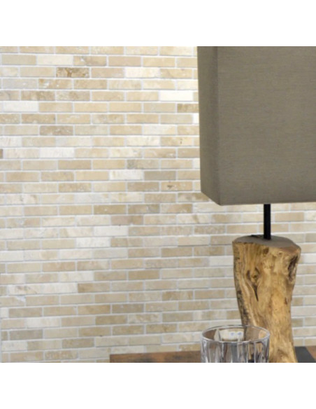 Självhäftande Mosaik Beige Kalksten | Ekosten.se