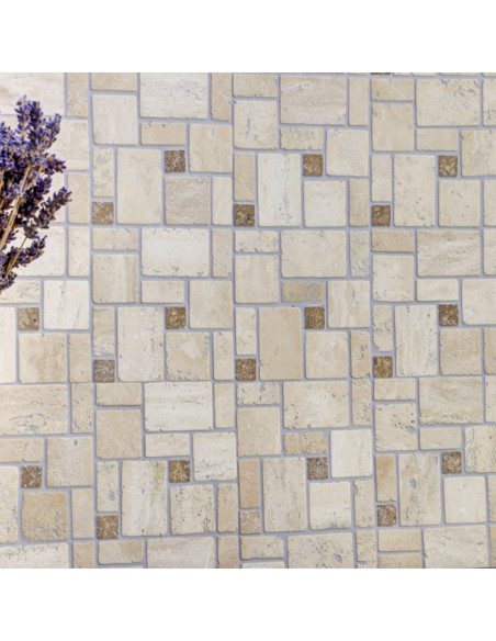 Natursten Mosaik Travertin Beige | Ekosten.se