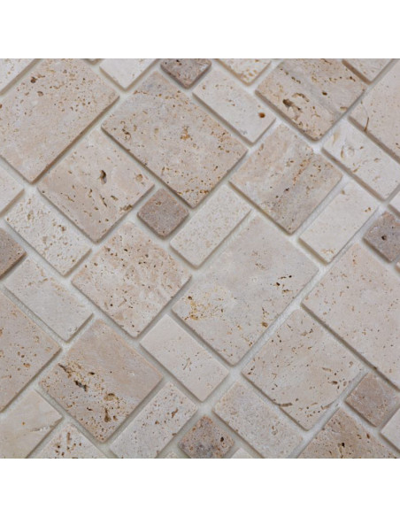 Natursten Mosaik Travertin Beige | Ekosten.se